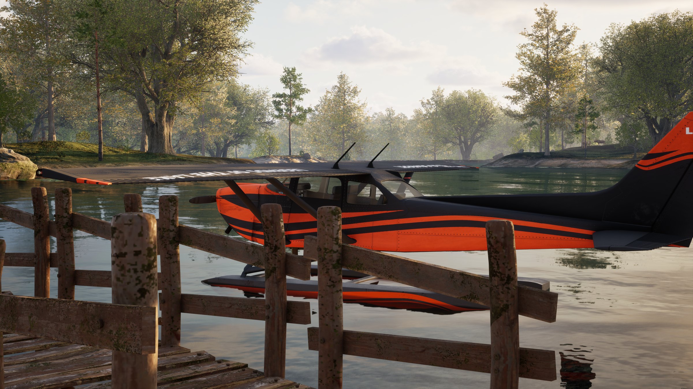 The floatplane at the dock